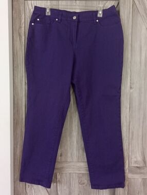 Peter Nygard Purple Stretch Cotton Jeans 16P